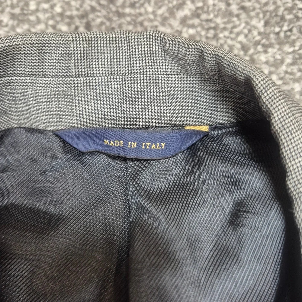 Brooks Brothers Blazer Mens 46L‎ Gray Vitale Barberis Wool Fitzgerald